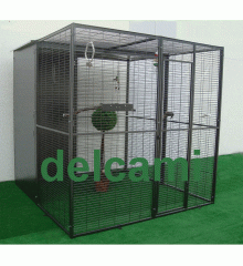 voladero loro 205x205x205 con techo mixto[053.014]